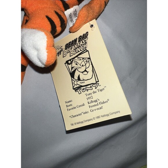 Kelloggs Tony The Tiger Plush Animal Beanbag Breakfast Brunch 6 Inch - Picture 2 of 3